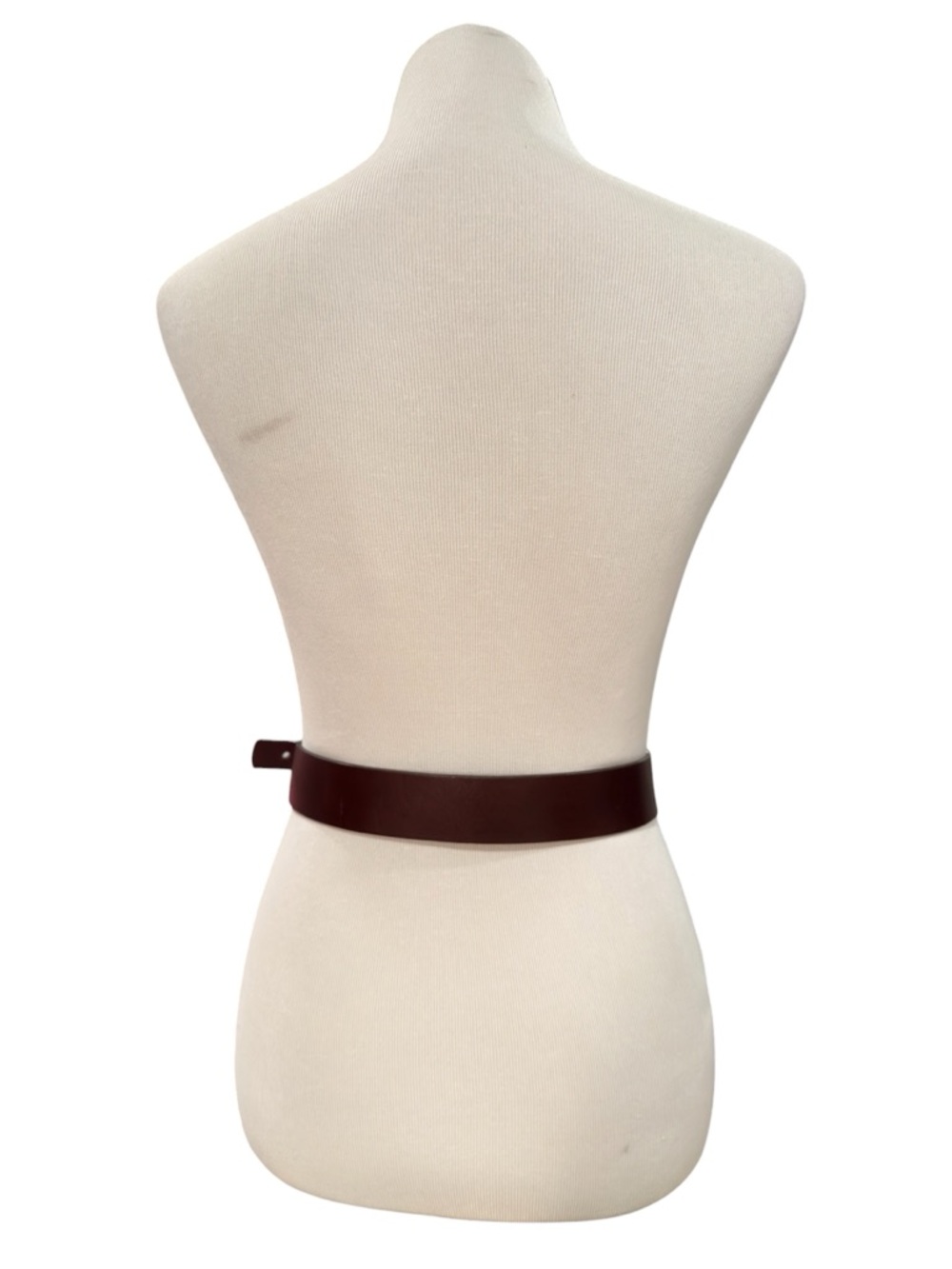Banana Republic Genuine Brown Leather O-Ring Women’s Belt Brass Circle Buckle - Picture 3 of 9